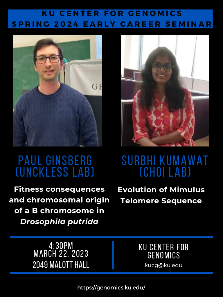 "Poster noting Paul Ginsberg and Surbhi Kumawat are the presenters"